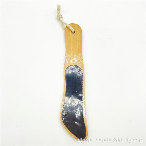 China Foot shape wooden sandpaper pedicure foot file Manufactory